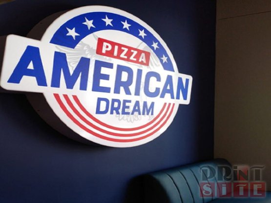 Световая вывеска для «American dream pizza»